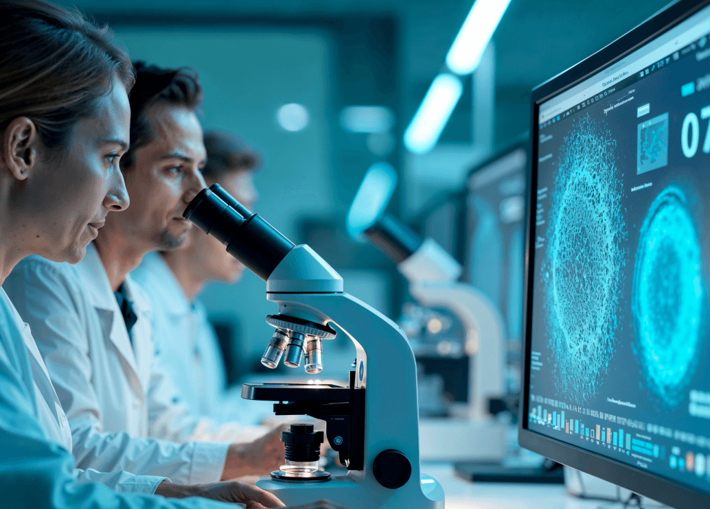 Team working on life sciences digital transformation