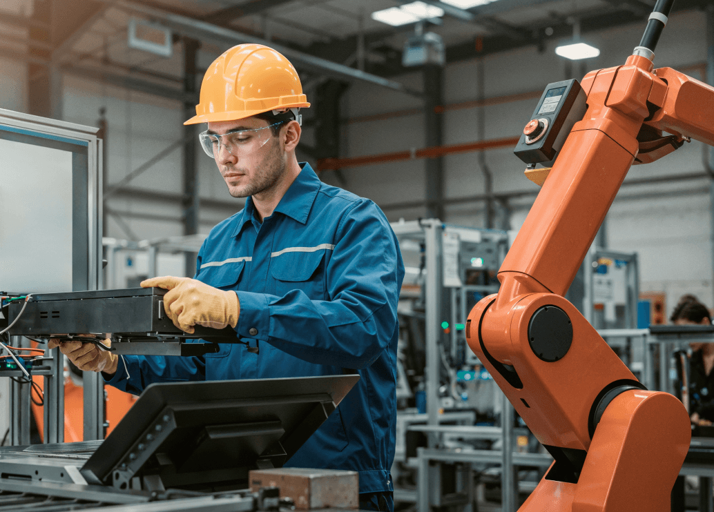 Smart factory floor with digital manufacturing technology